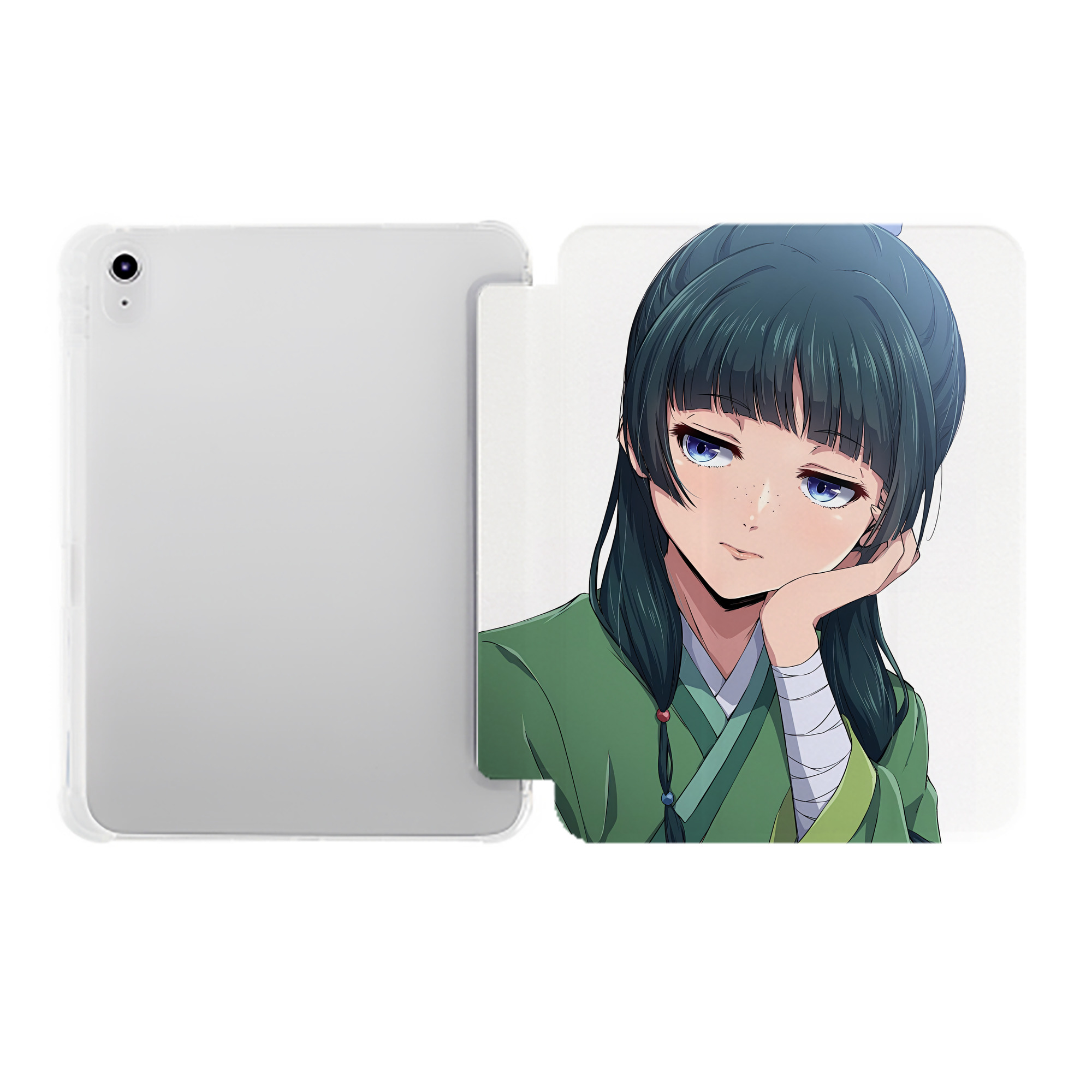 （画像用） 薬屋のひとりごと The Apothecary Diaries IPad ケース ペン収納付き 三つ折りスタンド PUレザー×シリコン 対応機種9.5/10.5/10.9インチ